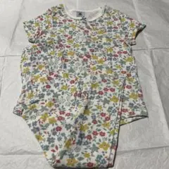 プチバトー 5ans110cm 花柄オーガニックコットンパジャマ　半袖長ズボン