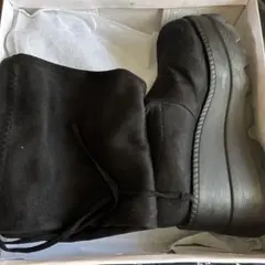 黒 厚底ロングブーツ　24.0