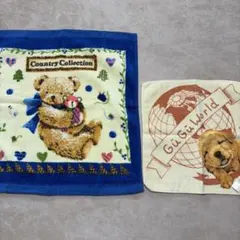 ウォッシュタオル　ハンカチタオル　2枚セット