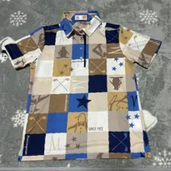 美品❗️Munsingwear ゴルフシャツ 総柄