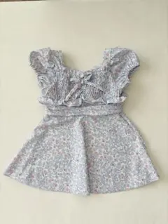 F.O 花柄フリルベビー水着 ワンピース、パンツセット90cm