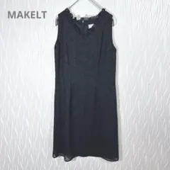 ワンピース 9AR 日本製 ノースリーブ フリルネック フォーマル 上品