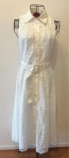 新品未使用ですがシミあり　ケイトスペード　リーフレース　シャツドレス　4