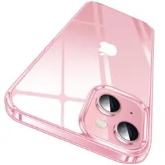 CASEKOO iPhone 15用透明ピンクケース