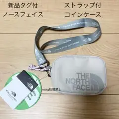 新品　ノースフェイス【コインケース】 ミニポーチ　財布　カードケース ベージュ