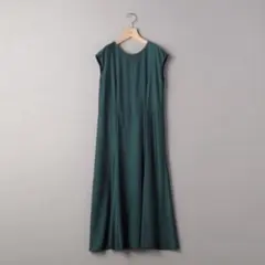 BEAUTY&YOUTHバックボタンフレンチスリーブドレス