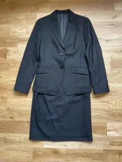 S608★ニューヨーカー スカートスーツ黒7ビジネス面接 就活 冠婚葬祭 卒業式