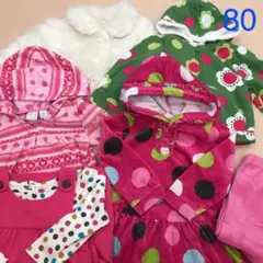 女の子 80 まとめ フリース アウター ワンピース レギンス