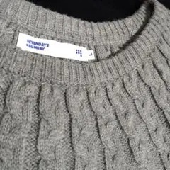 SEVENDAYS SUNDAY　ケーブル編み　ニット　グレー　Ｌサイズ