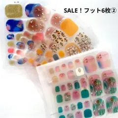 SALE！フットネイルシール6枚②ミニヤスリセット