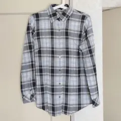 la.f... ラエフ チェックシャツ トップス 長袖 グレー 3 L