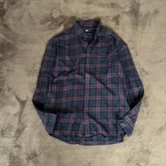 UNIQLO ネルシャツ　チェック　ボタンダウンカラー　フランネルシャツ　XL