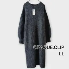 オペークドットクリップ ロングワンピース