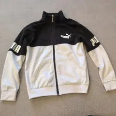 PUMA ジップアップジャケット 100cm以上 ブラック/ホワイト