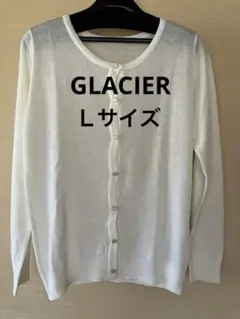 GLACIER 長袖カーディガン　Lサイズ 　　　　　　オフホワイトHoneys