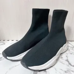 美品! RANDA ランダ 24 黒 ソックススニーカー ソックスブーツ