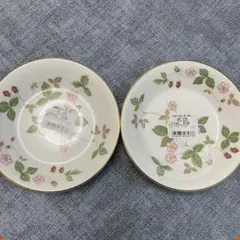 ウェッジウッド　ワイルドストロベリー　フルーツソーサー２枚組　新品未使用13cm