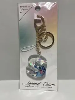 ディズニー　アルファベットチャーム　スティッチ アクリルキーホルダー　イニシャル