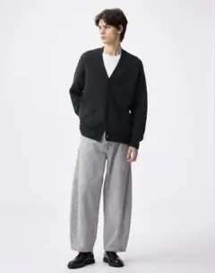 GU バレルレッグジーンズ　メンズ　30インチ　ライトグレー