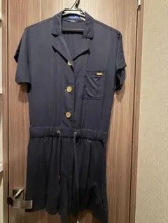Burberry BLUE LABEL ネイビー ショート丈 オールインワン