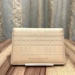 ✨人気✨BURBERRY バーバリー パスケース カードケース 型押し レザー