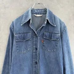 60sヴィンテージ LEVI’S リーバイス デニムシャツ オレンジタブBIGE
