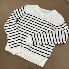 UNIQLO UVカットボーダークルーネックカーディガン