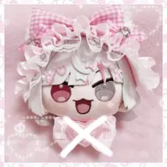 ぬい服 ヘッドドレス リボン ピンク にじまるっと