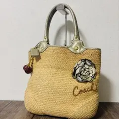 COACH かごバッグ ティーローズ 花 フラワー F13373 A4収納可