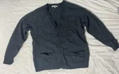 LAMB SWO ウールカーディガン XL ダークグレー