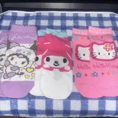 ハローキティ キティちゃん カオハナ マイメロディ クロミ靴下 新品 アベイル