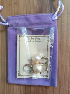 貝パール イヤリング 日本製