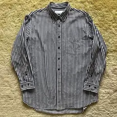 定価15,400円 BEAMS ビッグ B.D ネイビー ストライプシャツのサムネイル