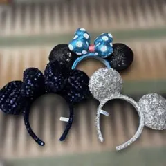 ミッキー耳カチューシャ 3点セット