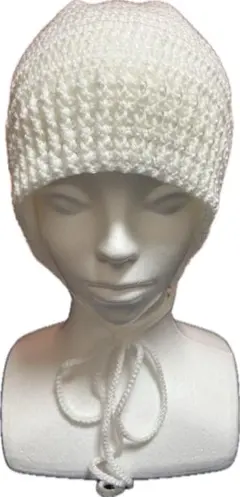 ハンドメイド　ボンネット　バラクラバ　ニット帽　ビーニー