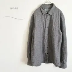 無印良品　長袖シャツ　ギンガムチェック　おしゃれ　ゆったり　カジュアル