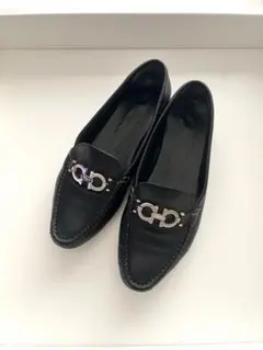 極美品】ニカル ビジュー ビットローファー 2WAYスタッズ 44116 黒