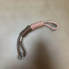 ajew コイルストラップ ピンクベージュ×ダークブラウン エジュー 美品