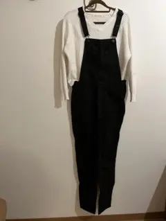 オールドネイビー　サロペット黒　レディース