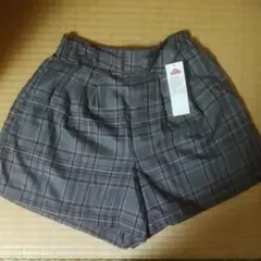 ガールズキュロット（チェックショートパンツ）　150