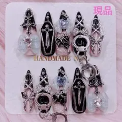 ✝︎ 地雷系 × 量産型 ♡ ゴシック ゴテゴテ 現品 ネイルチップ †❤︎