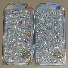 ボンボンドロップシール シャーベット らめーるボンボン 海の生き物 うさぎ 水色