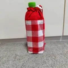 保冷ペットボトルカバー 赤チェック柄 ハンドメイド - メルカリ