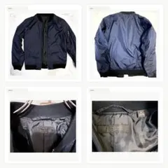 UNIQLO ユニクロ MA-1 ブルゾン M ネイビー フライトジャケット