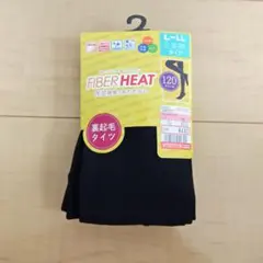 しまむら　FIVERHEAT　裏起毛タイツ　黒色