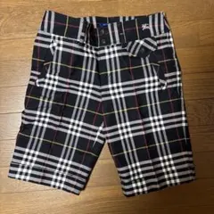 BURBERRY BLUE LABEL 濃ネイビー系チェックハーフパンツ