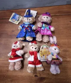 ディズニー ダッフィー シェリーメイ ぬいぐるみバッジ 5個セット ぬいば