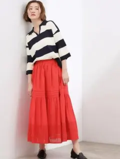 新品　未使用　grove グローブ 今期人気のラガーニット　３L　　七分袖