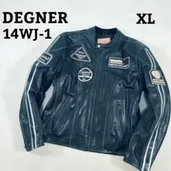 ​DEGNER デグナー ヴィンテージ加工 レザージャケット ブラック XL