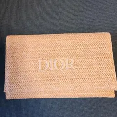 DIOR ディオール ノベルティ　ポーチ　ラタン　クラッチバッグ　ベージュ